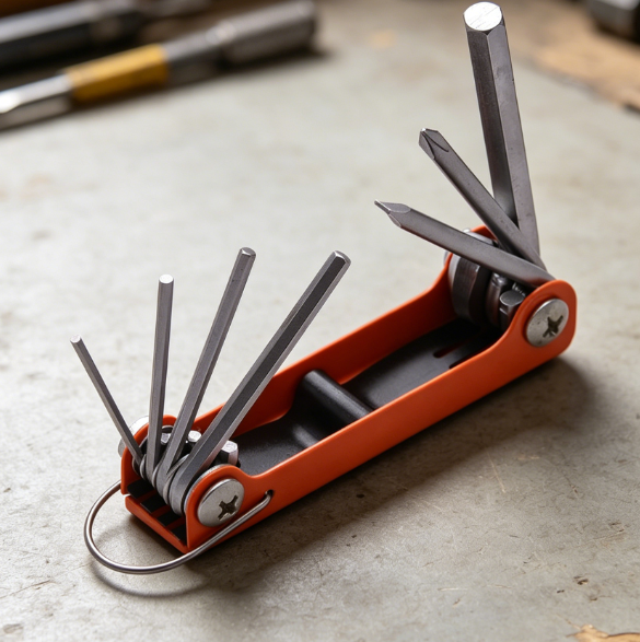 24 Folding Hex Key Screwdriver Tool Set Compact Repair Kit - Image 1
