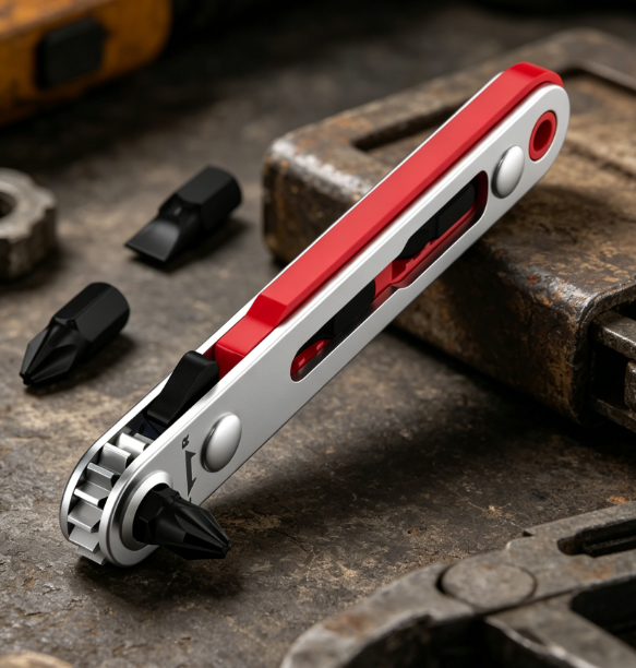 26 Mini 90 Degree Ratchet Screwdriver Compact Space Tool - Image 1