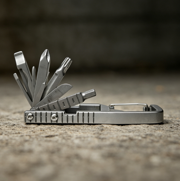35 Carabiner Multi Tool with Screwdriver Bottle Opener - Image 1