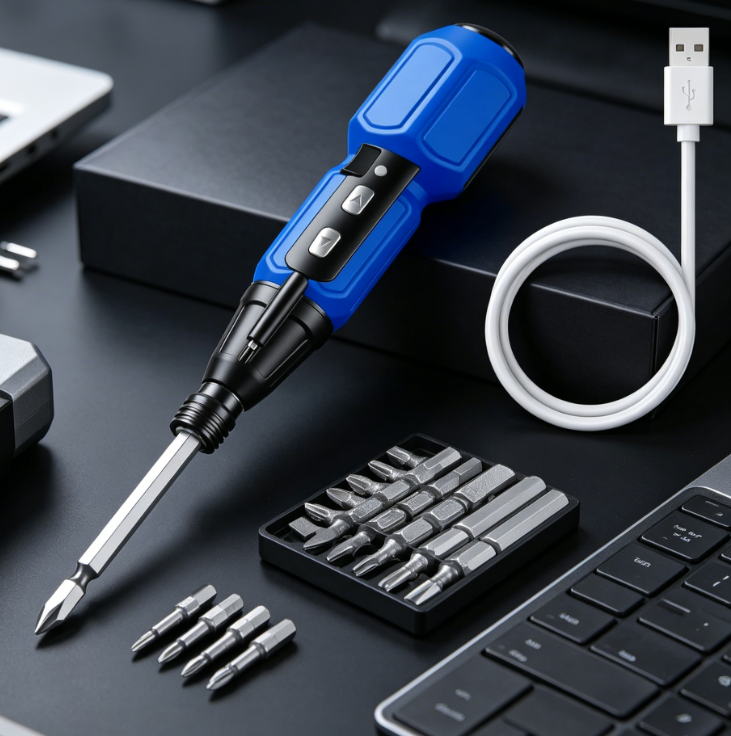43 Rechargeable Electric Screwdriver LED Light Repair Tool - Image 1