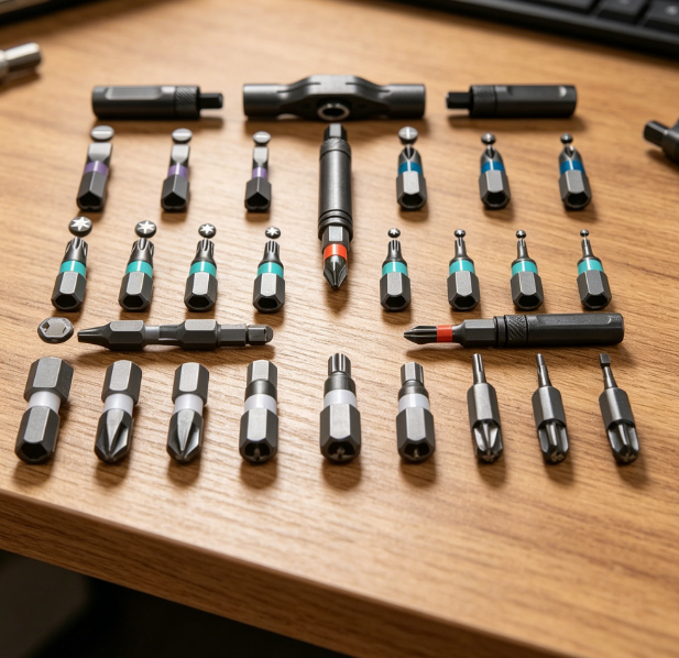 5 Magnetic Ratchet Screwdriver Kit Detachable Handle for Home and Bicycle Repair - Image 1